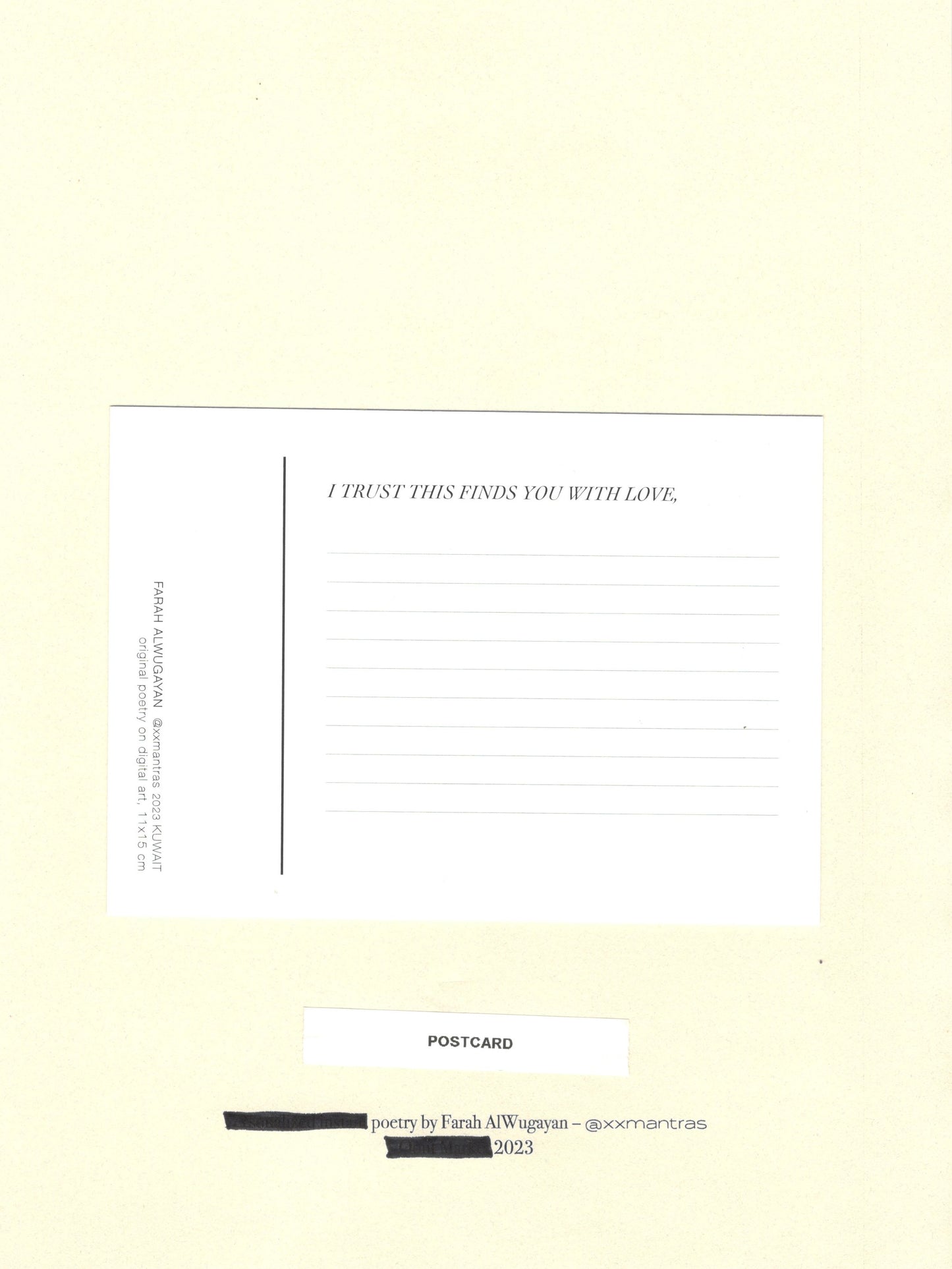 Love Letter Postcard